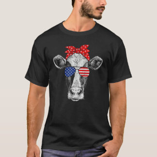 USA Flag Patriotic Farmers Vintage 4th of July T-Shirt