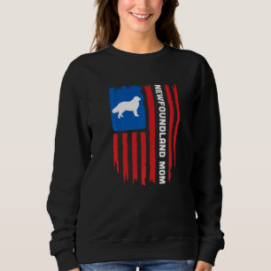 USA flag Patriotic Newfoundland Mom Sweatshirt
