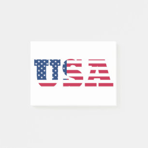 USA Flag  Patriotic Post-it Notes