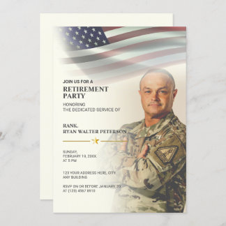 USA Flag | Personalised Photo Invitation