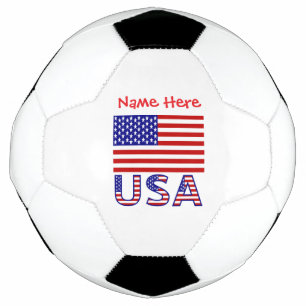 USA Flag Personalised  Soccer Ball