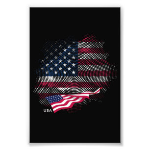 USA flag Photo Print