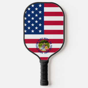 Usa flag & photo template pickleball paddle
