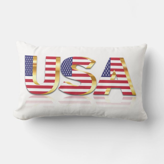 USA Flag Pillow Patriotic (Front)