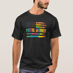 USA Flag Postal Life Mail Carrier Postal Worker T-Shirt