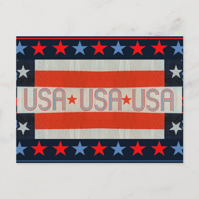USA Flag Postcard (Front)