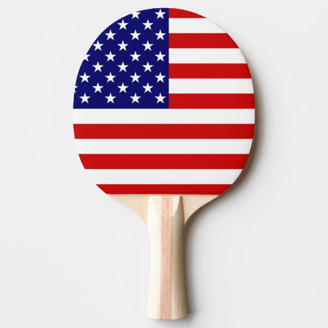 USA Flag ppcnt Ping Pong Paddle (Front)