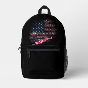 USA flag Printed Backpack