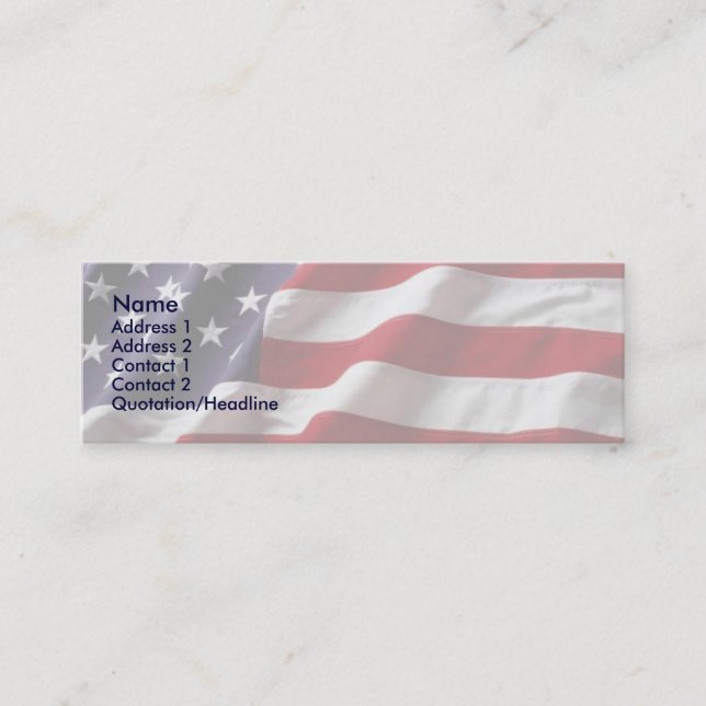 USA Flag Profile Card (Front)