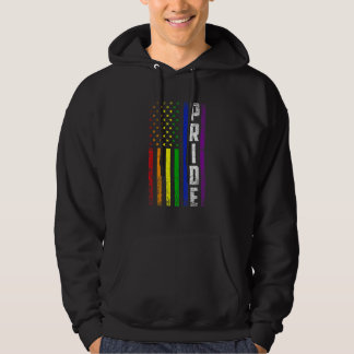 USA Flag Rainbow 4th Of July LGBTQ Gay Pride Month Hoodie