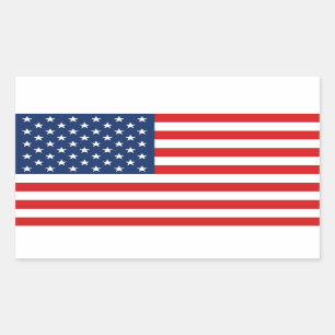 USA FLAG RECTANGULAR STICKER