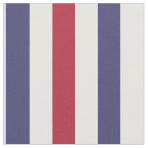 USA Flag Red and Flag Blue Narrow Thin Stripes Fabric