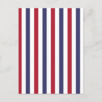 USA Flag Red and Flag Blue Wide Stripes on White