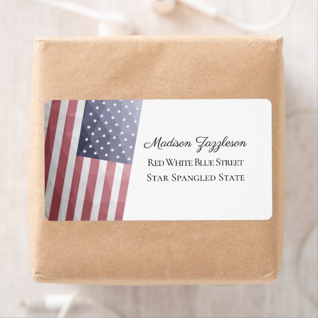 USA flag Red White Blue America Geometric Mesh (Insitu)