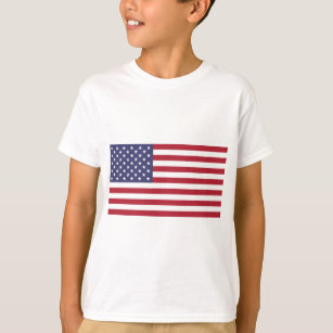 USA flag red white blue patriotic boy t-shirt