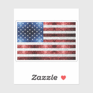 USA flag red white blue sparkles glitters