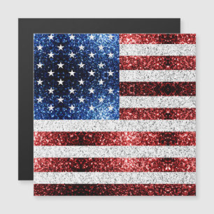 USA flag red white blue sparkles glitters