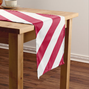 USA Flag Red White Stripes Cotton Table Runner