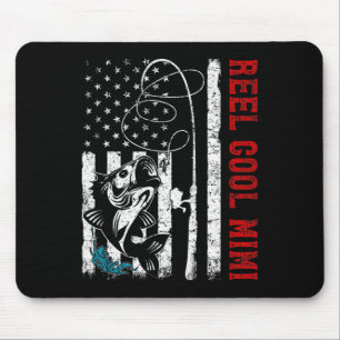 Usa Flag Reel Cool Mimi Fishing Fisher Fisherman Mouse Pad