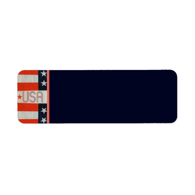 USA Flag Return Address Label (Front)