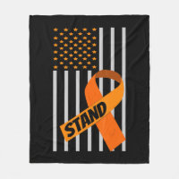 USA Flag Ribbon Leukaemia Awareness Family Suppor