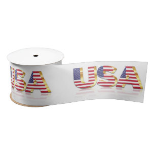 USA Flag Ribbon United States of America Satin Ribbon
