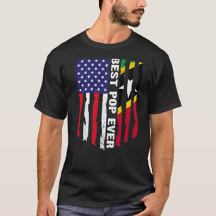 Usa Flag & Saint Kitts And Nevis Flag Best Pop Eve T-Shirt