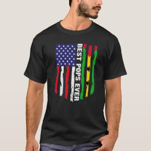 Usa Flag & Sao Tome And Principe Flag Best Pops Ev T-Shirt