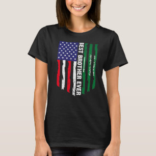 Usa Flag & Saudi Arabia Flag Best Brother Ever T-Shirt