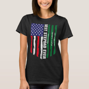 Usa Flag & Saudi Arabia Flag Best Stepdad Ever T-Shirt