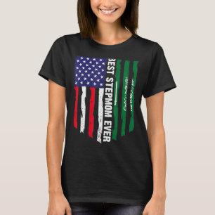 Usa Flag & Saudi Arabia Flag Best Stepmom Ever T-Shirt