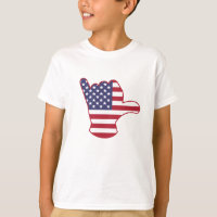 USA flag Shaka sign