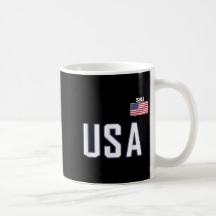 Usa Flag Skiing Team Cool Ski Equipment For Skier Coffee Mug
