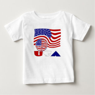 USA Flag Soccer Ball Baby T-Shirt