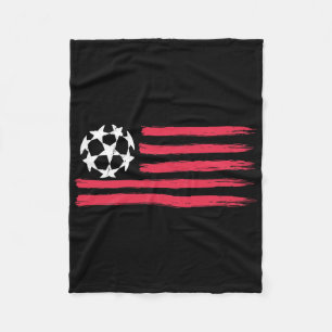 Usa Flag Soccer Byll Cool Futbol Equipment Men Wom Fleece Blanket