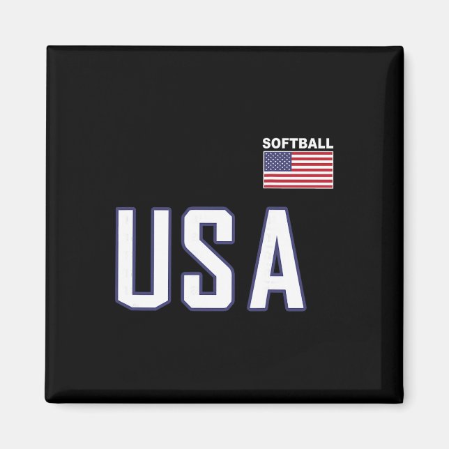 Usa Flag Softll Pocket Team Jersey Gift Top Tee  Magnet (Front)