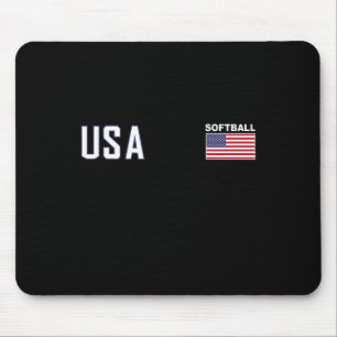 Usa Flag Softll Team Equipment Women Men Softll Mouse Pad