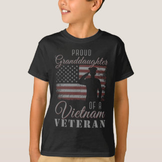 Usa Flag Soldier Proud Granddaughter Of A Vietnam T-Shirt