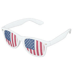 USA Flag Stars and Stripes 4th of July Patriotic Retro Sunglasses