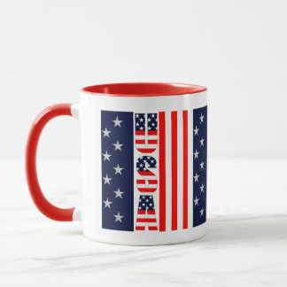 USA Flag Stars & Stripes Custom Two-Tone  Mug