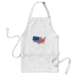 USA Flag Stars & Stripes July 4 Glitter Standard Apron