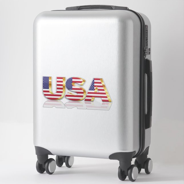 USA Flag Sticker Patriotic (Suitcase)