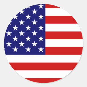 USA Flag stkt Classic Round Sticker