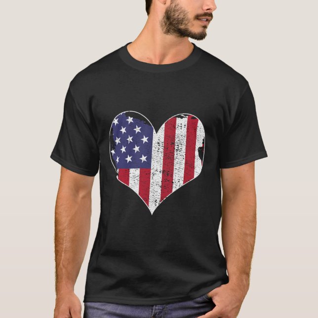 Usa Flag  T-Shirt (Front)