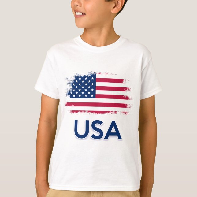 USA Flag   T-Shirt (Front)