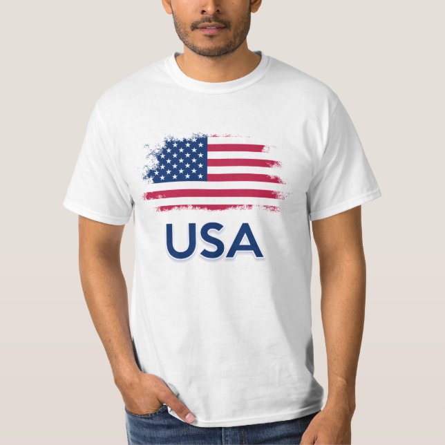 USA Flag  T-Shirt (Front)