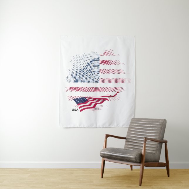 USA flag Tapestry (In Situ)