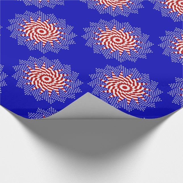 USA Flag Teabag Folding s10B-GIFT WRAPPING PAPER (Corner)
