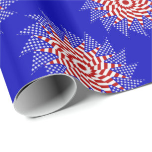 USA Flag Teabag Folding s12B-GIFT WRAPPING PAPER