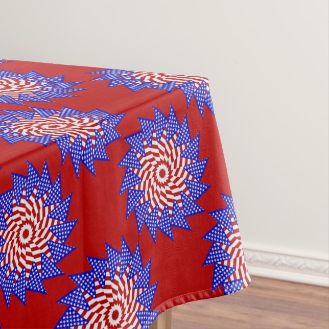 USA FLAG-TEABAG FOLDING S12R-52x70 TABLECLOTH (In Situ)